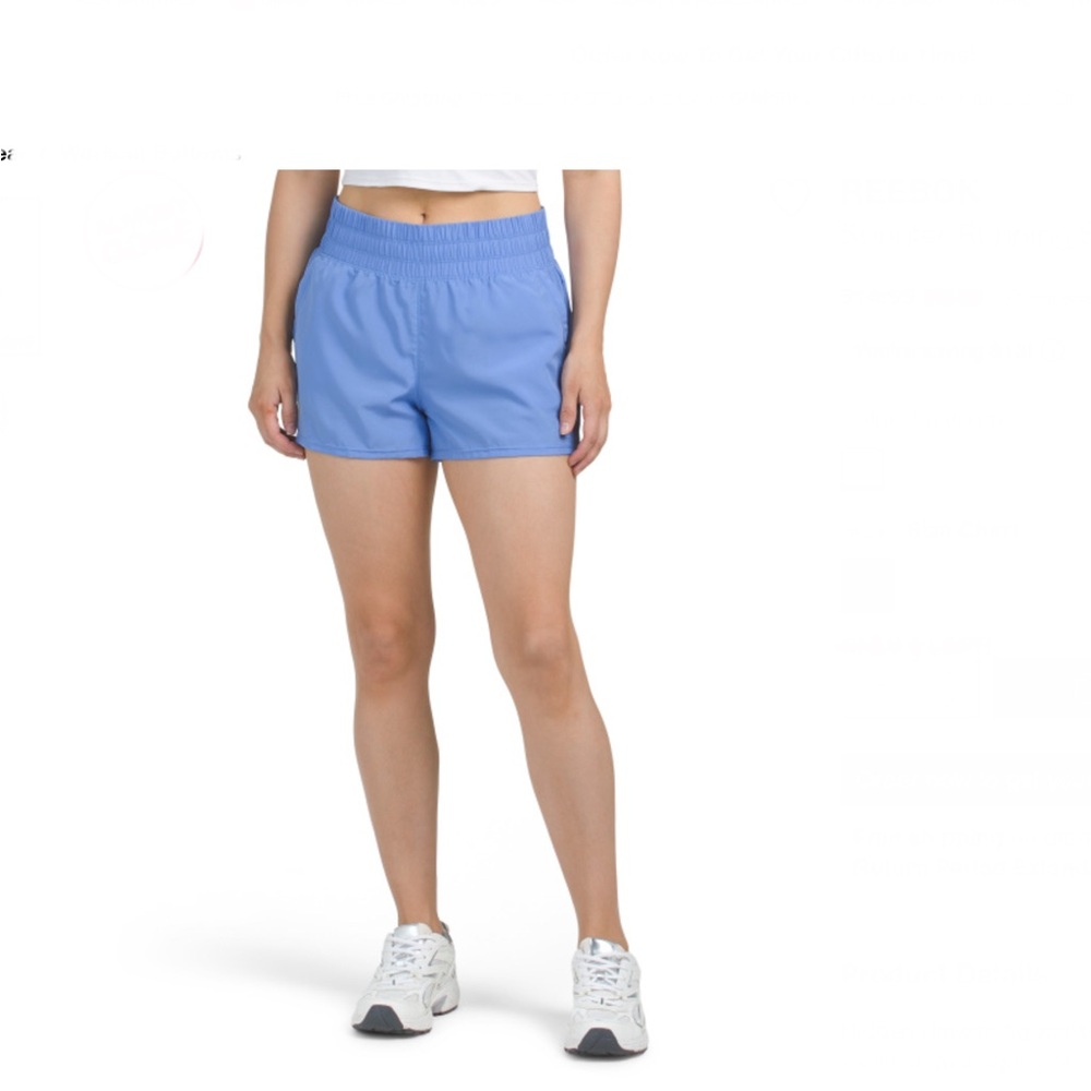 REEBOK Women’s Light Blue Sprinter Running Shorts Women’s Size Large